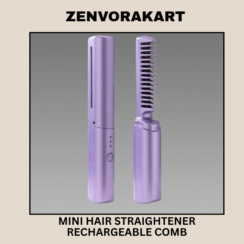 Mini Hair Straightener Cordless Rechargeable Comb